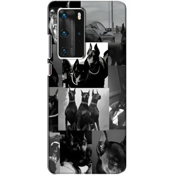 Чохол з малюнком «Колаж Доберман» для Huawei P40 Pro Чохол з малюнком «Колаж Доберман» для Huawei P40 Pro