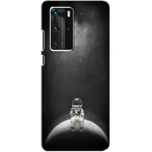 Силіконовый Чохол з принтом "Космонавти" на Huawei P40 Pro (Космонавт романтик)