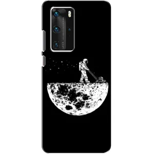 Силіконовый Чохол з принтом "Космонавти" на Huawei P40 Pro (Космонавт)