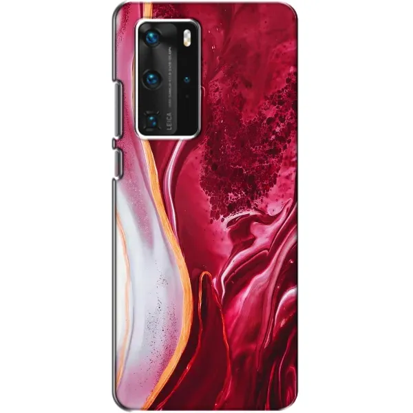 Чехол с рисунком «Красный мрамор» для Huawei P40 Pro Чехол с рисунком «Красный мрамор» для Huawei P40 Pro