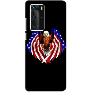 Чехол Флаг USA для Huawei P40 Pro (Крылья США)
