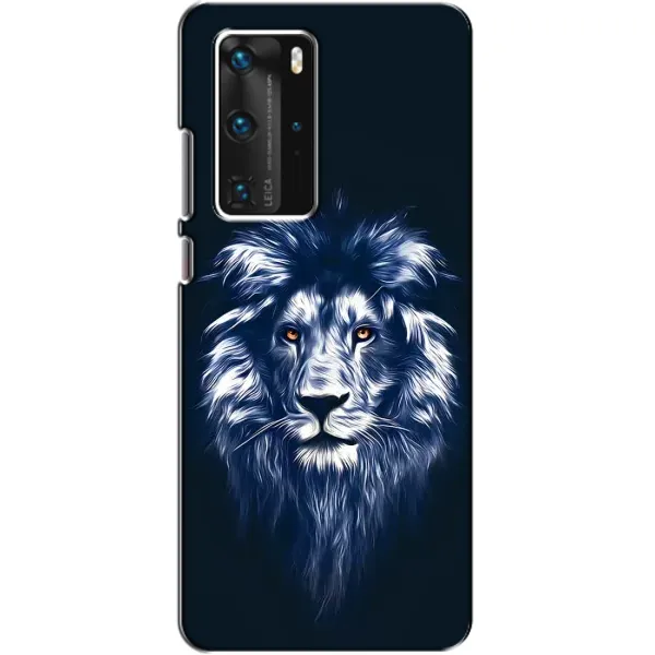 Чехол с рисунком «Лев - синий» для Huawei P40 Pro Чехол с рисунком «Лев - синий» для Huawei P40 Pro
