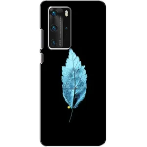 Чохол з картинками на чорному фоні для Huawei P40 Pro (Листя)