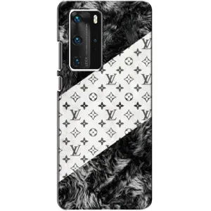 Чехол Стиль Louis Vuitton на Huawei P40 Pro (LV на белом)