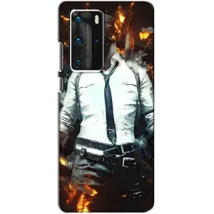 Силиконовый чехол с картинкой "Герой Pubg" на Huawei P40 Pro (Man Пубг)