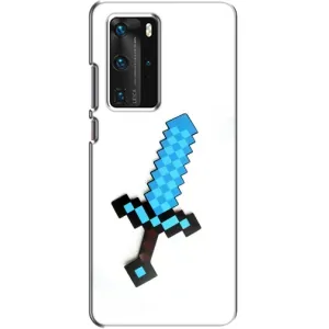 Чехлы для Huawei P40 Pro (Персонажи Майн Крафт) (Меч)