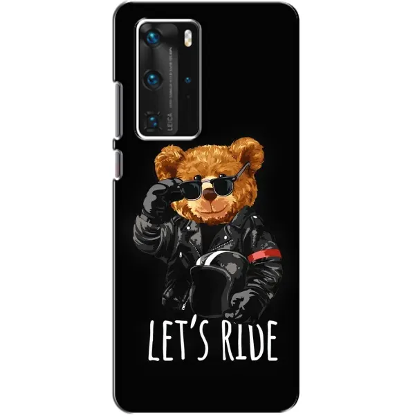 Чехол с рисунком «Модный Мишка» для Huawei P40 Pro Чехол с рисунком «Модный Мишка» для Huawei P40 Pro