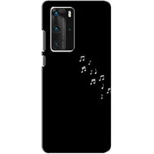 Чохол з картинками на чорному фоні для Huawei P40 Pro (Ноти)