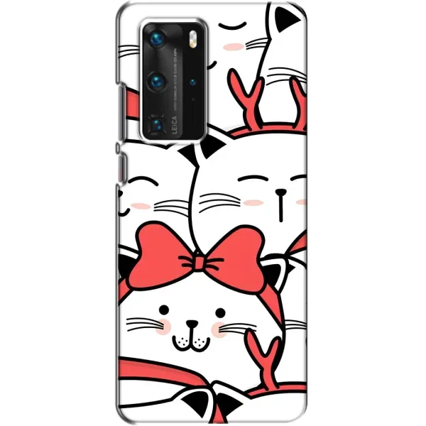 Чехол с рисунком «Новогодние котики» для Huawei P40 Pro Чехол с рисунком «Новогодние котики» для Huawei P40 Pro