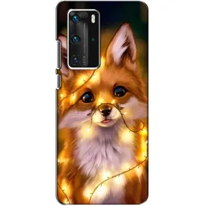 Чехол с Лисичкой для Huawei P40 Pro (Новогодний лисенок)