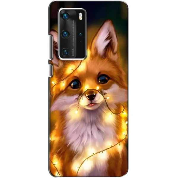 Чехол с рисунком «Новогодний лисенок» для Huawei P40 Pro