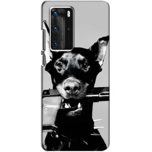 Чехол ДОБЕРМАН для Huawei P40 Pro (Опасный доберман)