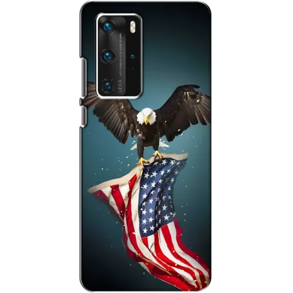 Чехол с рисунком «Орел и флаг» для Huawei P40 Pro Чехол с рисунком «Орел и флаг» для Huawei P40 Pro