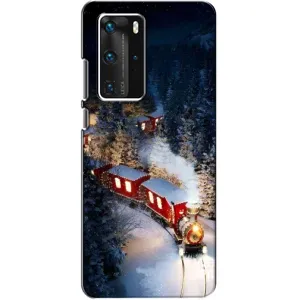 Силиконовый бампер на рождество для Huawei P40 Pro (Поезд)