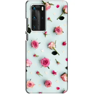 Чехлы с принтом Розочки для Huawei P40 Pro (Разные цветы)