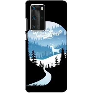 Силиконовый бампер на рождество для Huawei P40 Pro (Рождественский Олень)