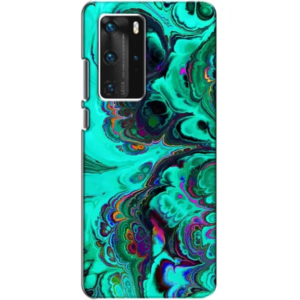 Чехол с рисунком «Салатный мрамор» для Huawei P40 Pro Чехол с рисунком «Салатный мрамор» для Huawei P40 Pro