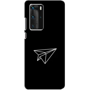 Чохол з картинками на чорному фоні для Huawei P40 Pro (Літак)