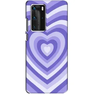 Чохли з тематикою "Маленькі Сердчеки" на Huawei P40 Pro (Серце фіолет)