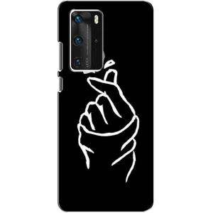 Чохол (Знак сердечка) для Huawei P40 Pro (Сердечко на чорному)