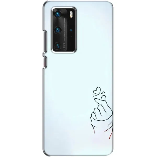 Чехол с рисунком «Сердце на голубом» для Huawei P40 Pro Чехол с рисунком «Сердце на голубом» для Huawei P40 Pro