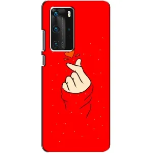 Чохол (Знак сердечка) для Huawei P40 Pro (Сердечко на червоному)