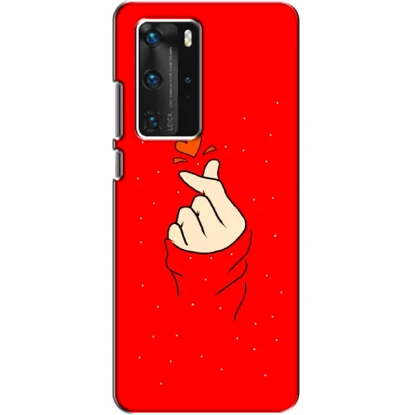 Чехол с рисунком «Сердце на красном» для Huawei P40 Pro Чехол с рисунком «Сердце на красном» для Huawei P40 Pro