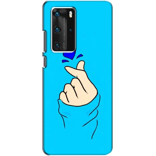 Чехол с рисунком «Сердце на синем» для Huawei P40 Pro Чехол с рисунком «Сердце на синем» для Huawei P40 Pro