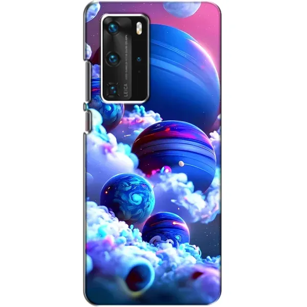 Чехол с рисунком «Синие планеты» для Huawei P40 Pro Чехол с рисунком «Синие планеты» для Huawei P40 Pro