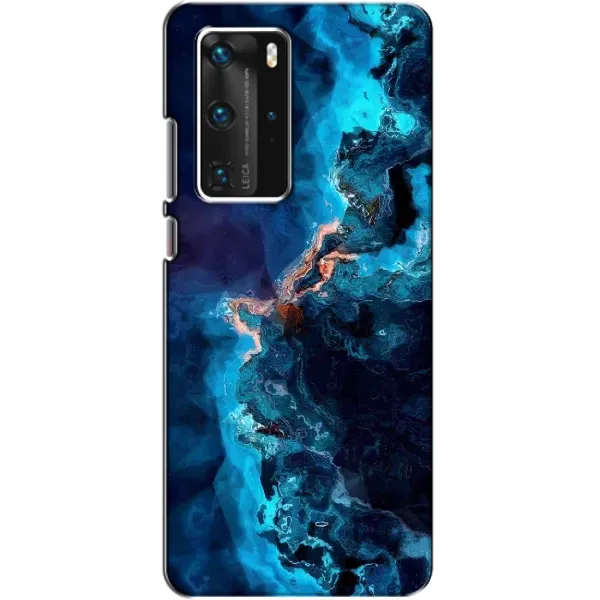Чехол с рисунком «Синий мрамор» для Huawei P40 Pro Чехол с рисунком «Синий мрамор» для Huawei P40 Pro
