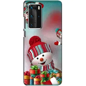 Чохли на Новий Рік Huawei P40 Pro (Сніговик в шапці)