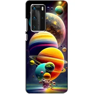 Чехол (ТПУ) с планетами на Huawei P40 Pro (Солнечна система)