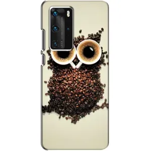 Чохли з принтом СОВИ для Huawei P40 Pro (Сова з зерен кави)
