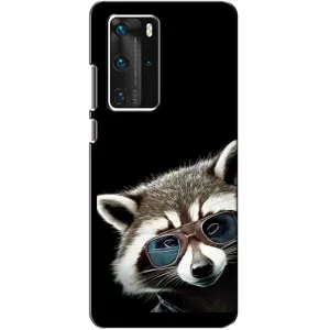 Силіконовий Чохол з Энотами на Huawei P40 Pro (Стильний Єнот)