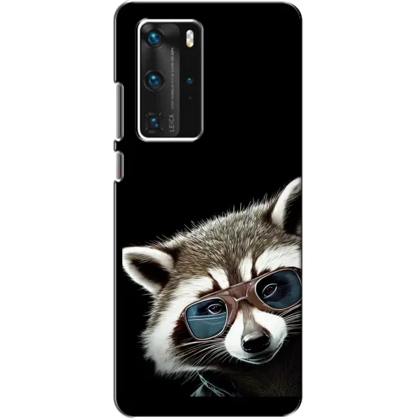 Чехол с рисунком «Стильный Енот» для Huawei P40 Pro Чехол с рисунком «Стильный Енот» для Huawei P40 Pro