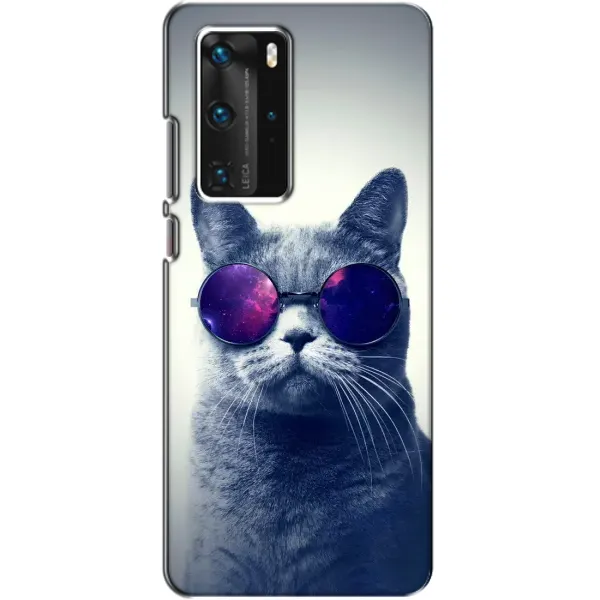 Чехол с рисунком «Стильный КОТ» для Huawei P40 Pro Чехол с рисунком «Стильный КОТ» для Huawei P40 Pro