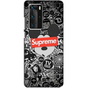 Чехол с Брендами одежды на Хуавей П40 Про (Supreme Маус)