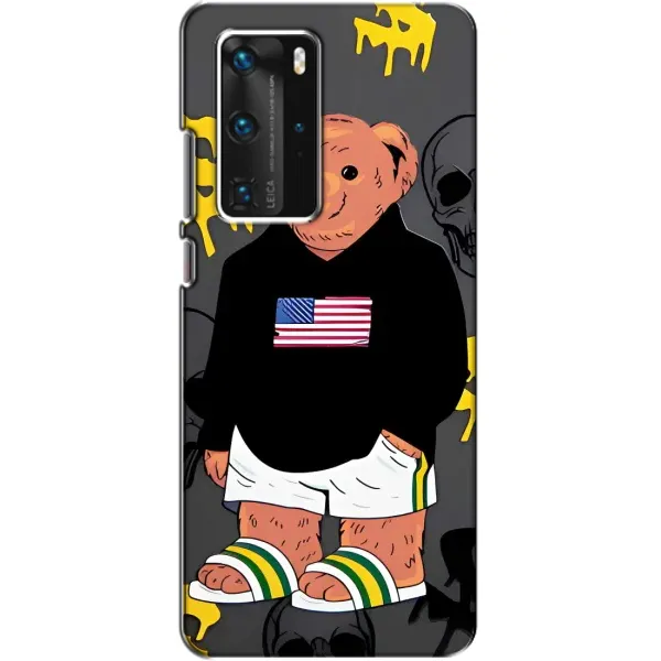 Чехол с рисунком «Teddy USA» для Huawei P40 Pro Чехол с рисунком «Teddy USA» для Huawei P40 Pro