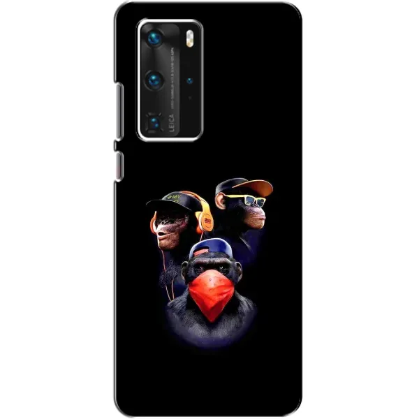 Чехол с рисунком «Три обезьяны» для Huawei P40 Pro Чехол с рисунком «Три обезьяны» для Huawei P40 Pro