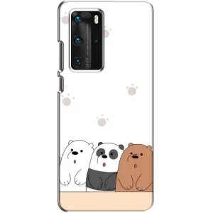 Чехлы с изображением разных животных для Huawei P40 Pro (Удивленные медвеженки)