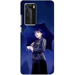 Чохол з картинкою Венсдей на Huawei P40 Pro (Венсдей з парасолькою)
