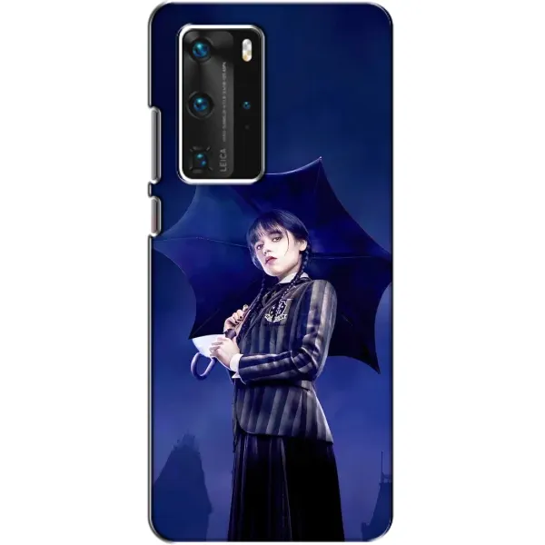 Чехол с рисунком «Уэнсдей с зонтом» для Huawei P40 Pro