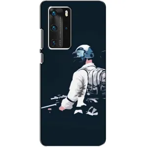 Силиконовый чехол с картинкой "Герой Pubg" на Huawei P40 Pro (В экиперовке)