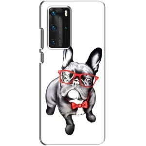 Бампер для Huawei P40 Pro с картинкой "Песики" (В очках)