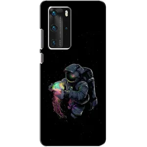 Силіконовый Чохол з принтом "Космонавти" на Huawei P40 Pro (В руках земля)