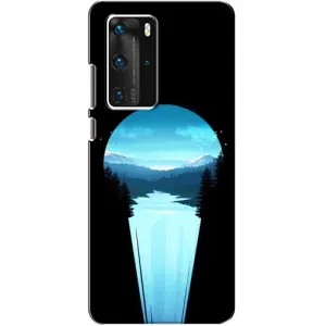 Летний Чехол на Huawei P40 Pro (Синий Водопад)