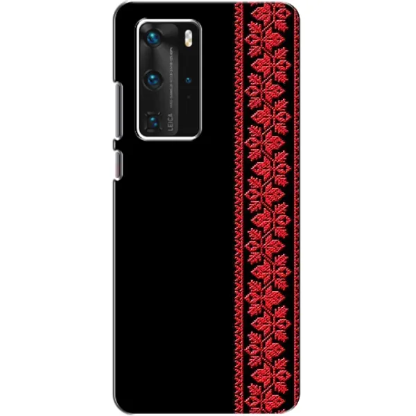 Чехол с рисунком «Вышиванка на черном» для Huawei P40 Pro Чехол с рисунком «Вышиванка на черном» для Huawei P40 Pro