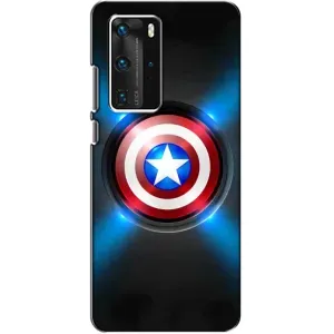 Чехол с Щитом Капитана Америки на Huawei P40 Pro (Яркий Щит Капитана)
