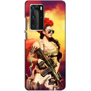 ЗСУ Чохли (TPU) для Huawei P40 Pro (Жінка солдат)