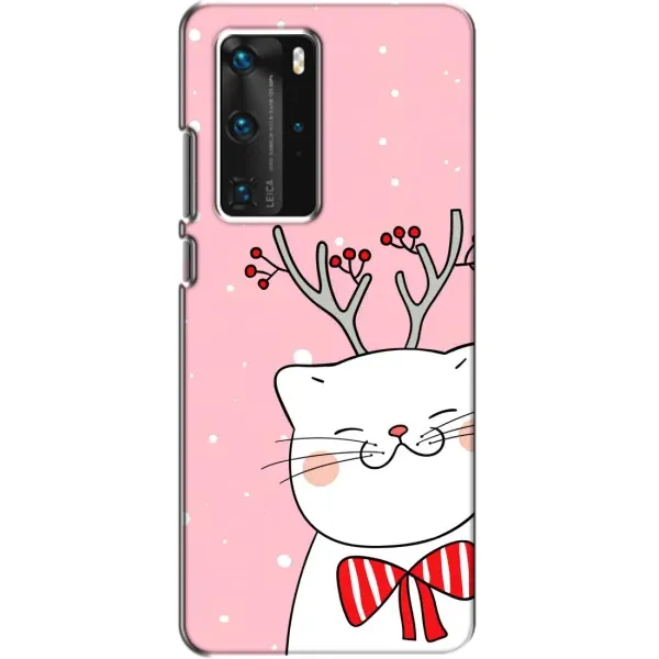 Чехол с рисунком «Зимний кот» для Huawei P40 Pro Чехол с рисунком «Зимний кот» для Huawei P40 Pro